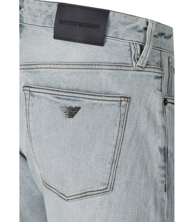 Shop Emporio Armani J75 Slim Fit Light Blue Jeans