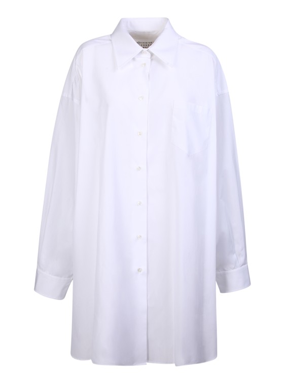 MAISON MARGIELA OVERSIZE FIT SHIRT WITH ASYMMETRIC HEMLINE,51154812-5c96-2304-2123-5e0e146c7f21