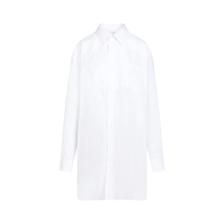Shop Maison Margiela Optic White Cotton Shirt