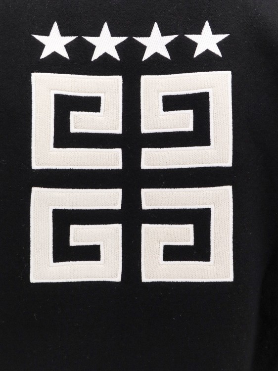 Shop Givenchy Wool Sweatshirt With Back 4g Logo In Black