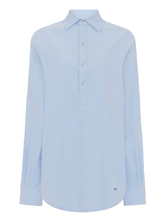 Serena Bute Soft Cotton George Shirt - Light Blue