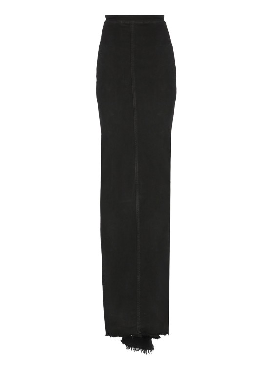 Shop Rick Owens Dirt Pillar Skirt In Black