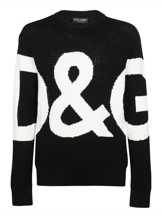 Shop Dolce & Gabbana Logo Wool Sweater In Black