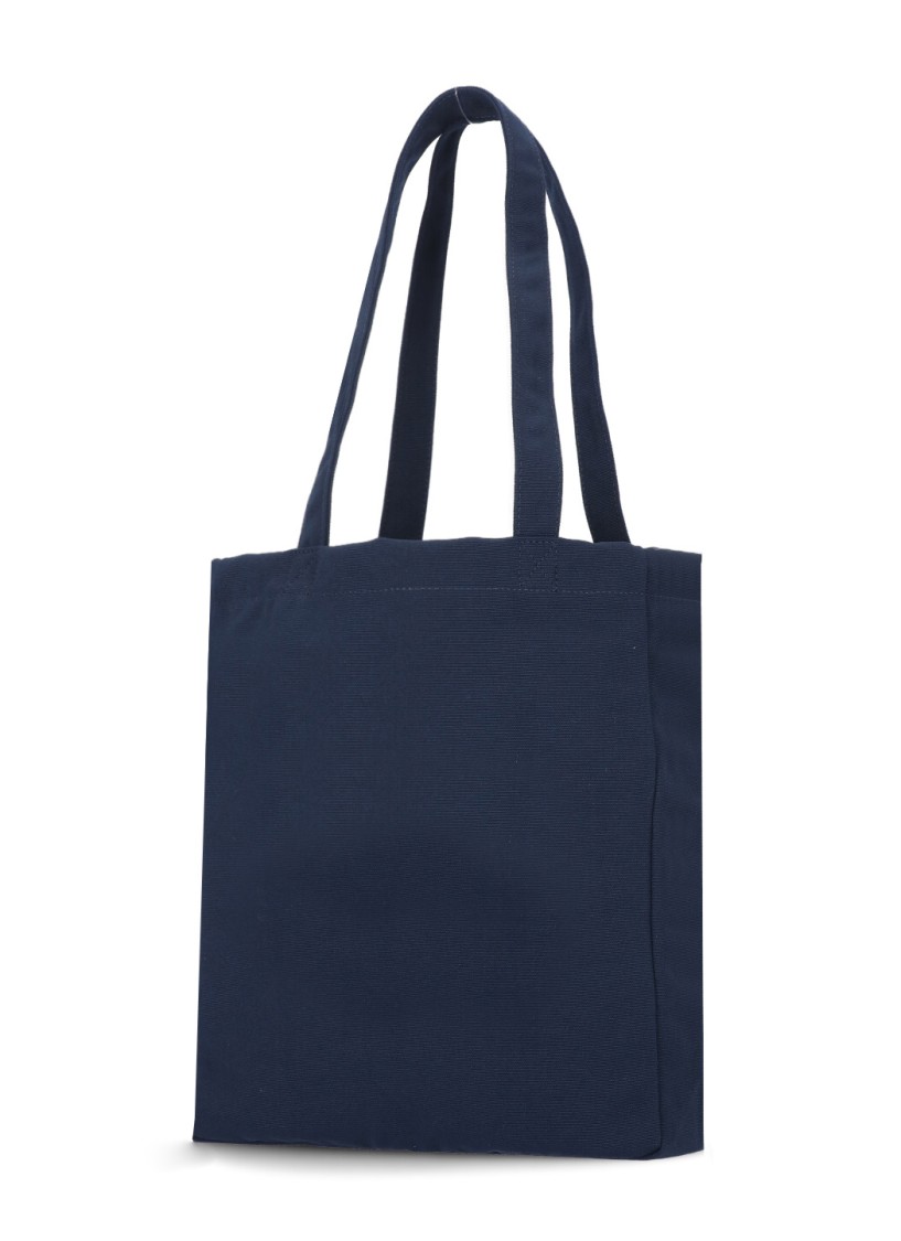 Apc A.p.c. Navy Blue Canvas Lou Rue Madame Shopping Bag In Blue