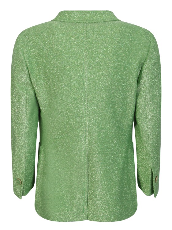 Tagliatore Glitter-detail Single-breasted Blazer In Green