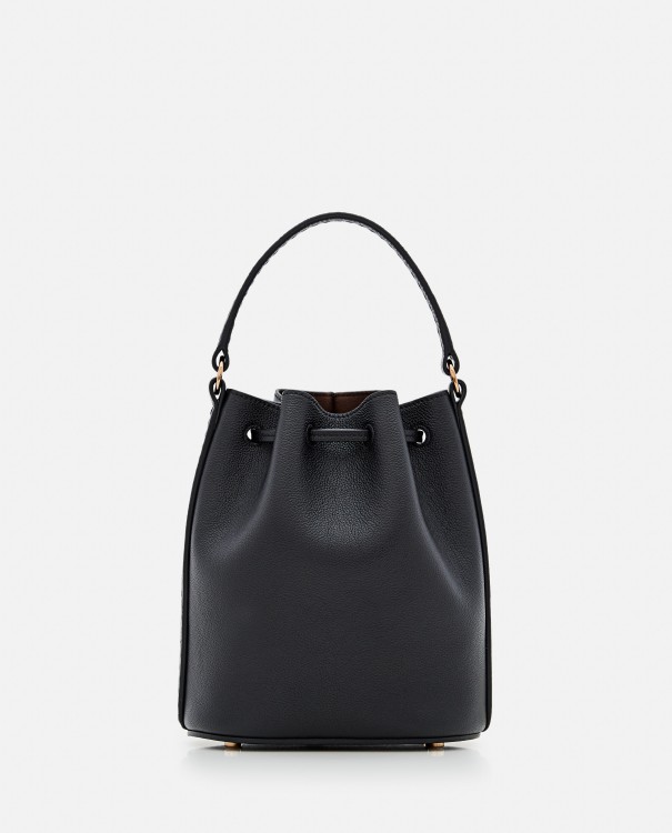 Shop Tod's Micro Leather Bucket Bag In Black