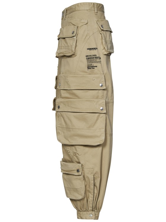 Shop Dsquared2 Baggy Fit Multi-pocket Trousers In Brown