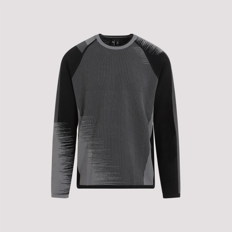 Shop Y-3 Grey Viscose Sweater In Black