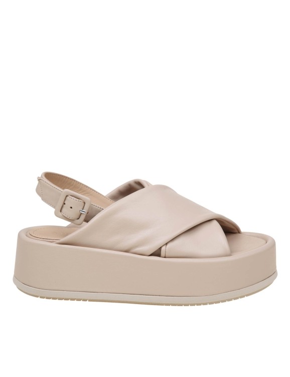 Shop Paloma Barceló Basima Sandal In Ivory Leather In Neutrals