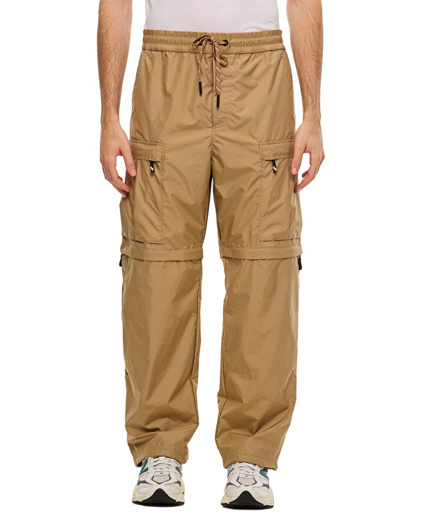 Shop Moncler Cargo Pants In Brown