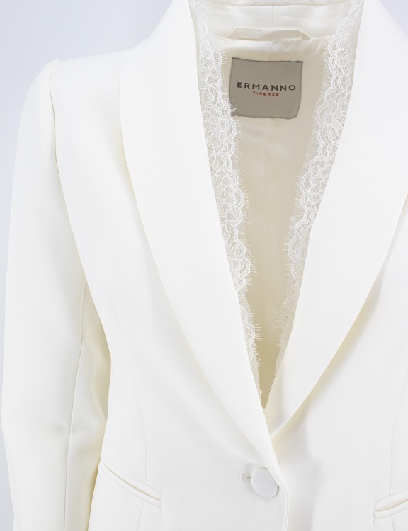 Shop Ermanno Scervino Single Breasted Jacket In White