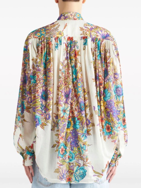 Shop Etro Multicolored Floral-print Shirt