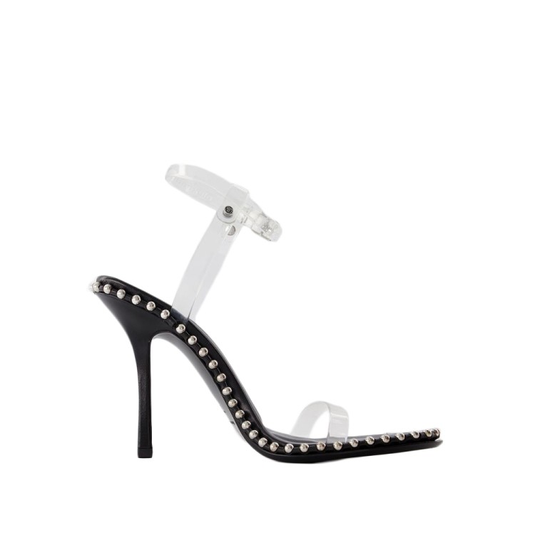 Shop Alexander Wang Nova 105 Sandals -  Black - Pvc In White