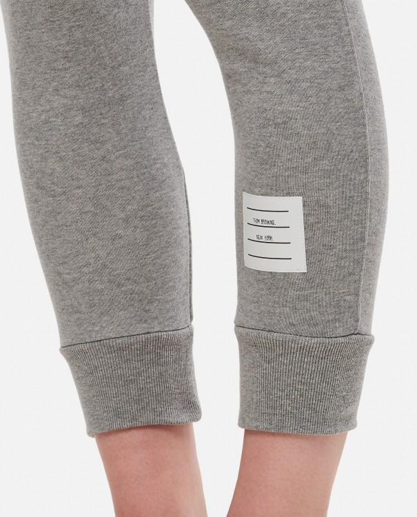 Shop Thom Browne Striped Joggers In Grey
