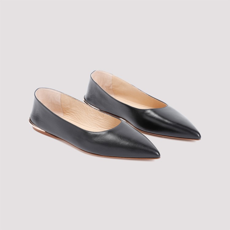 Gabriela Hearst Fleur Leather Ballet Flats In Grey