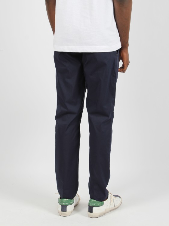 Shop White Sand Parachute Canvas Stretch Trousers In Blue