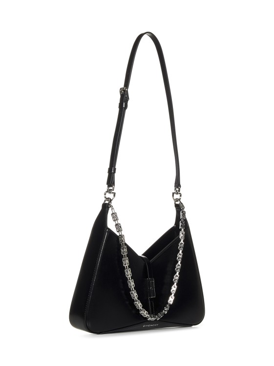 Shop Givenchy Spazzolato Leather Shoulder Bag In Black