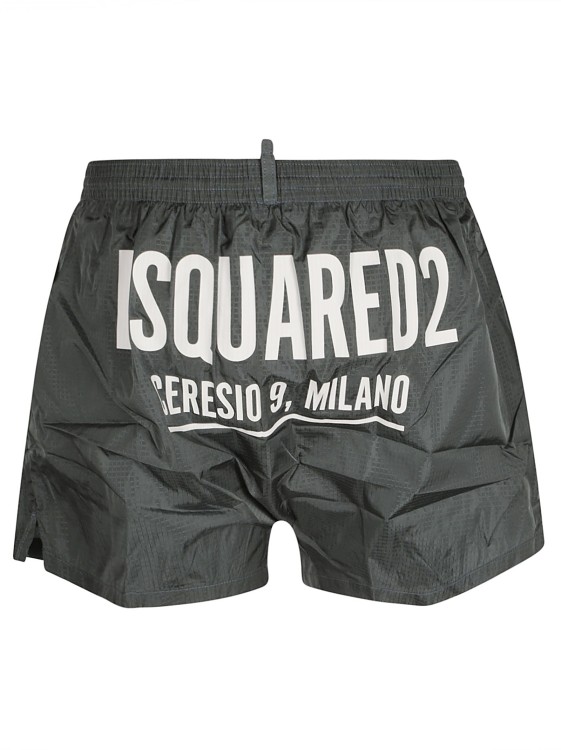 Shop Dsquared2 Logo-print Swim Shorts In Grey