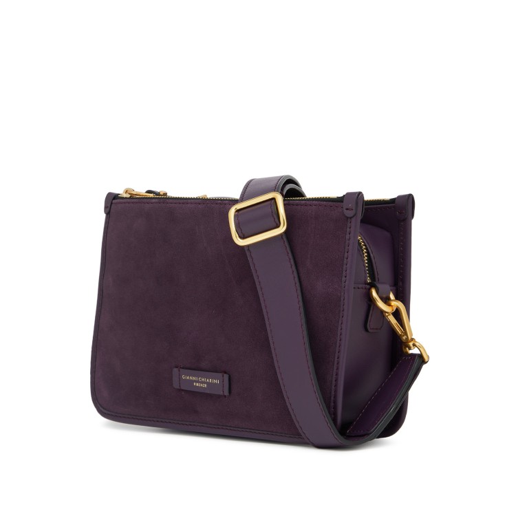 Shop Gianni Chiarini Debbie New Crossbody Bag In Plum Leather In Purple