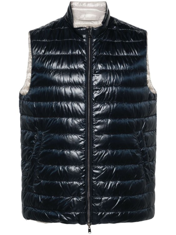 Herno Reversible Down-feather Gilet In Black