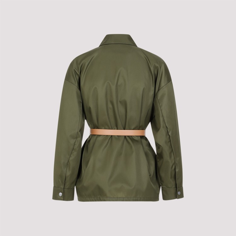 Shop Prada Military Green Polyamide Jacket