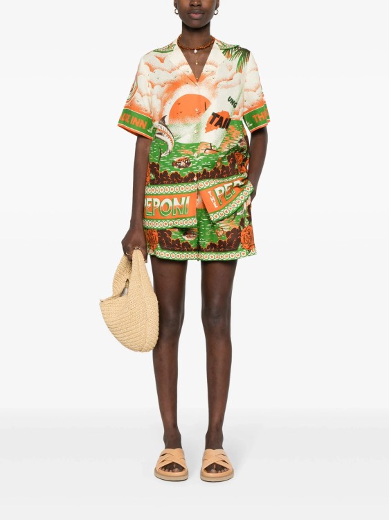 Shop Alemais Bungalow Artwork-print Multicolored Shorts