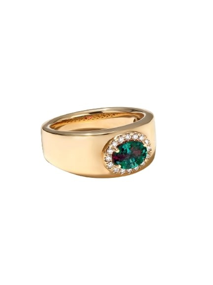 Mark Henry Jewelry Classic Alexandrite And Diamond Cigar Band In Not Applicable