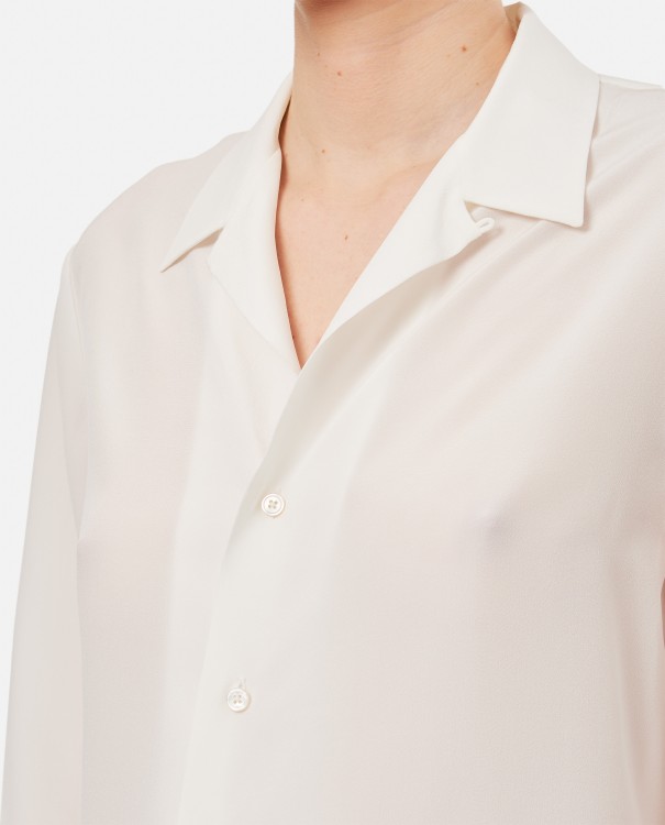 Shop Ralph Lauren Darien Silk Shirt In White