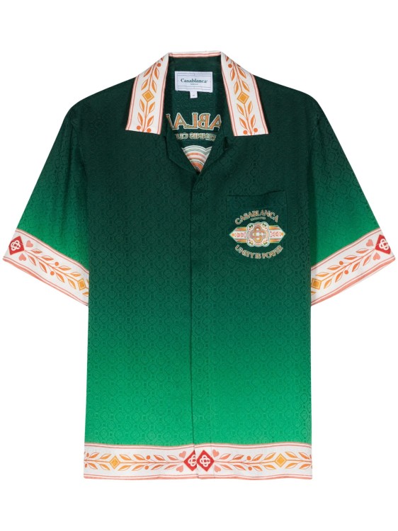 Shop Casablanca Unity Is Power Multicolor Shirt In Green