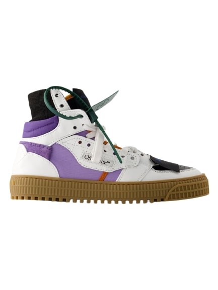 OFF-WHITE 3.0 OFF COURT SNEAKERS - LEATHER - WHITE/ LILAC