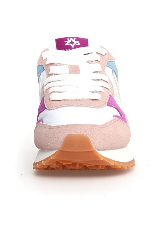 Shop W6yz Technical Fabric Sneakers In Pink