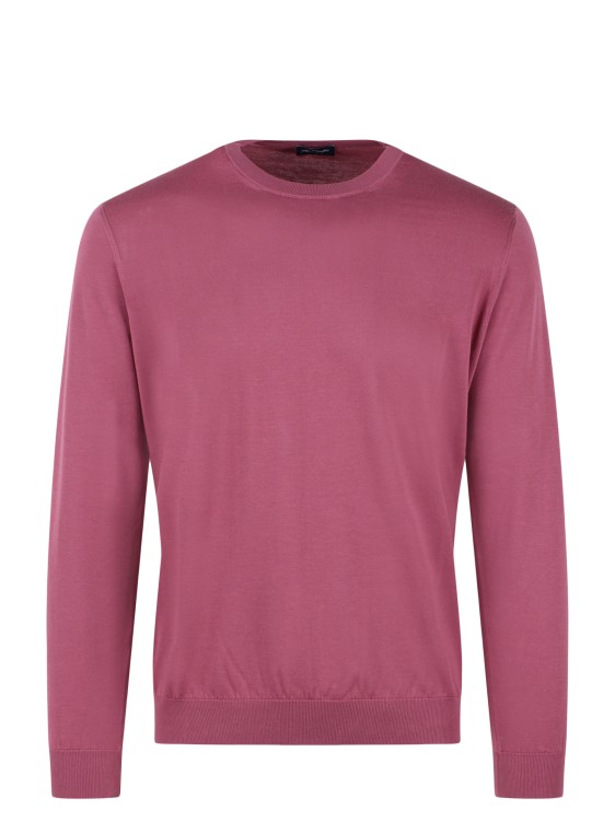 Shop Drumohr Cotton Knit Sweater In Pink