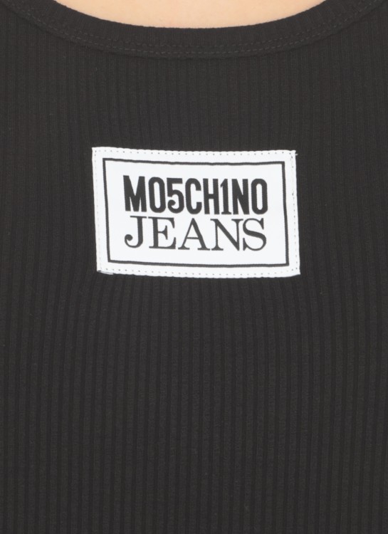 Shop Moschino Cotton Top In Black