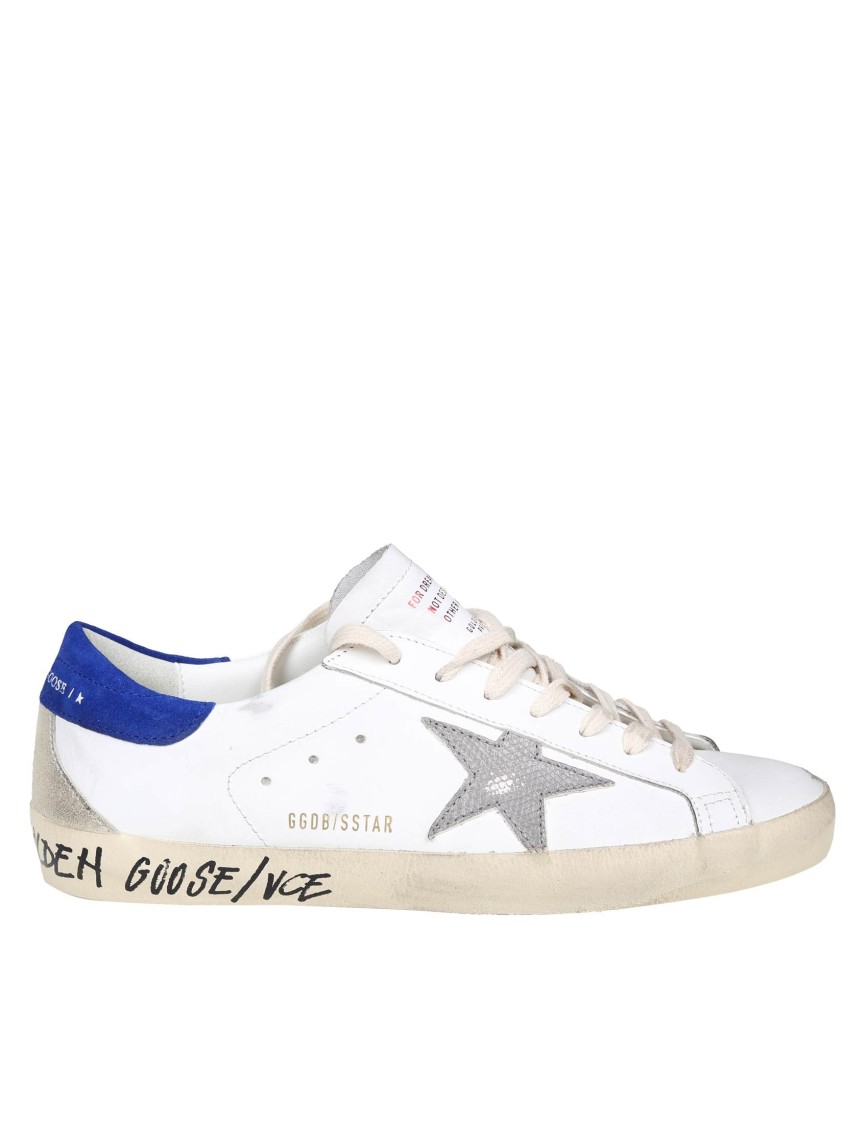 Super Star Sneakers In White Leather by Golden Goose Deluxe Brand