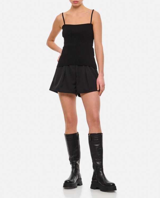 Shop Jacquemus Ribbed Knit Top In Black