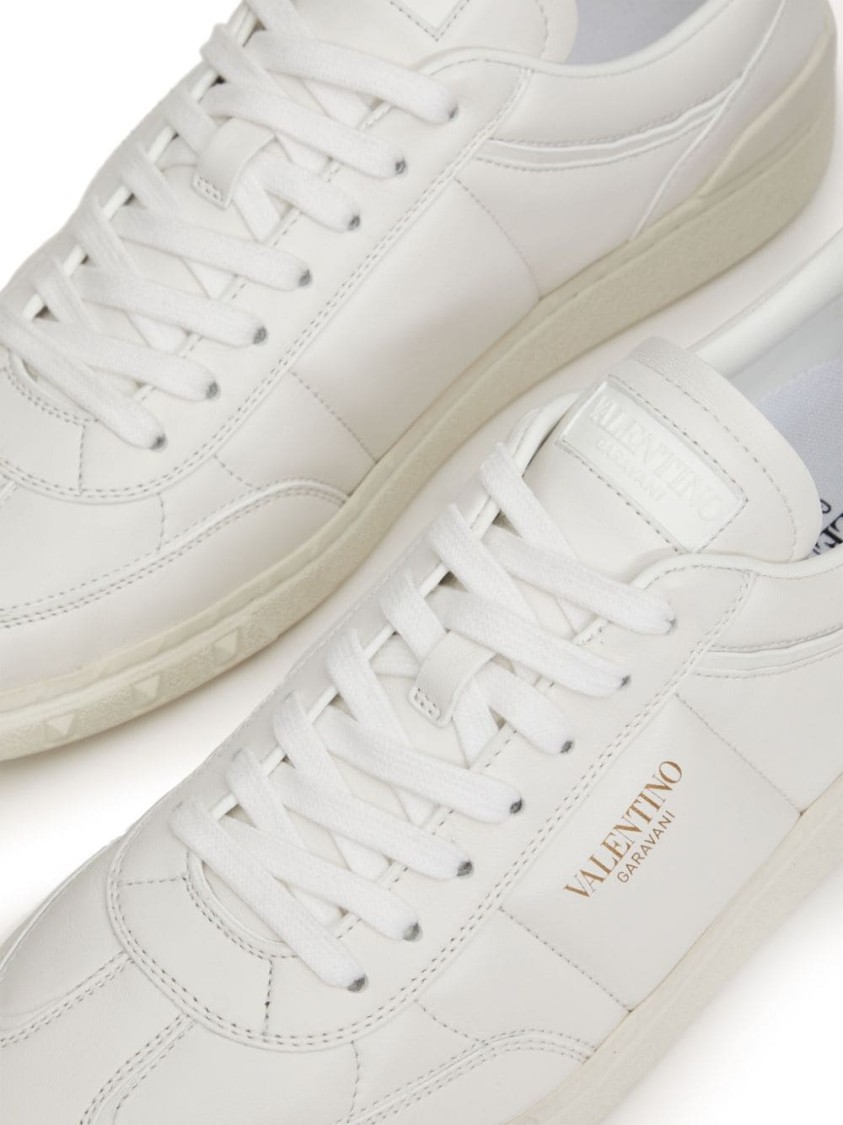Valentino Upvillage Low Top Nappa Leather Sneaker In White