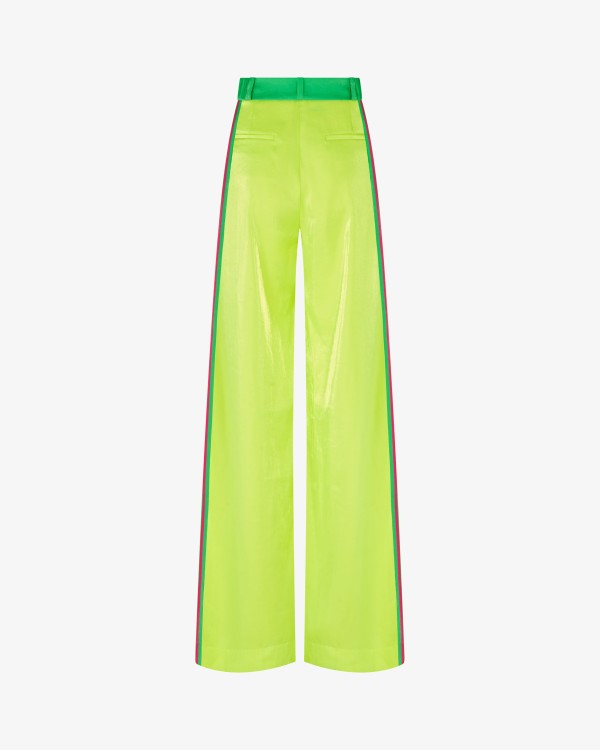 Shop Serena Bute Serena Wide Leg Trouser - Neon Yellow