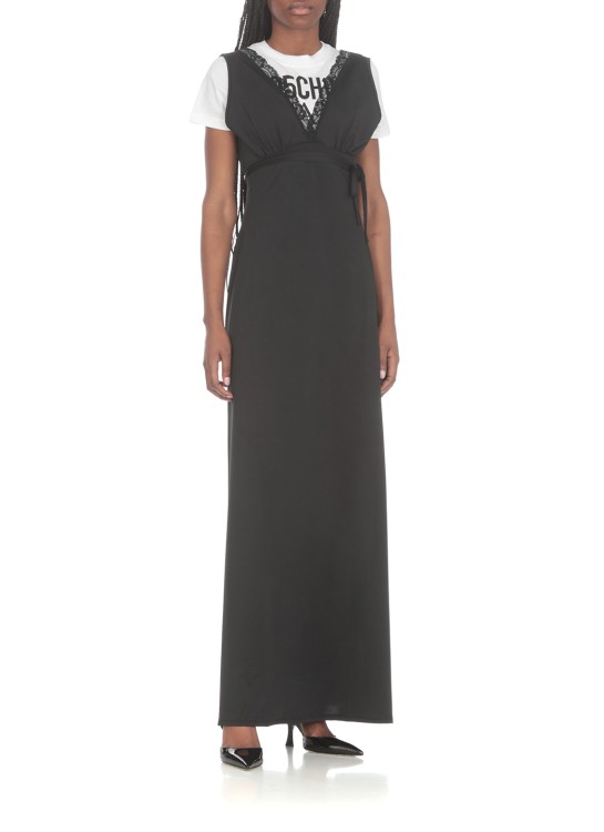 Shop Moschino Cotton Blend Dress In Black