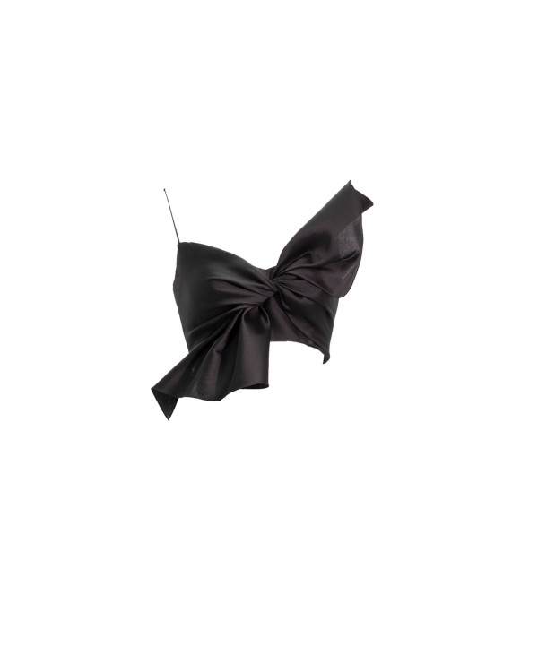 Gemy Maalouf Mikado Bow Shaped Top - Tops In Black
