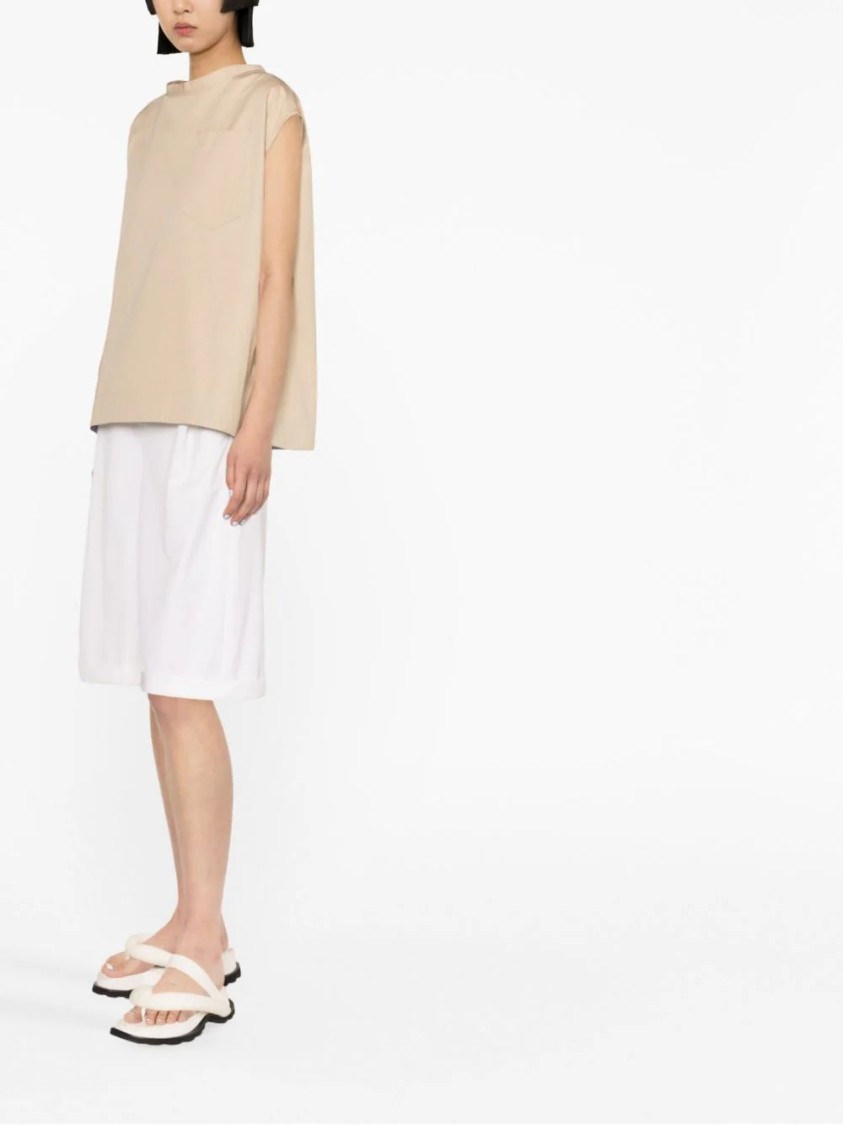 Jejia Chest-pocket Cotton T-shirt In Neutrals