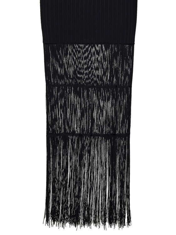 Shop Khaite Ny Black Ribbed Knit Turtleneck Maxi Dress
