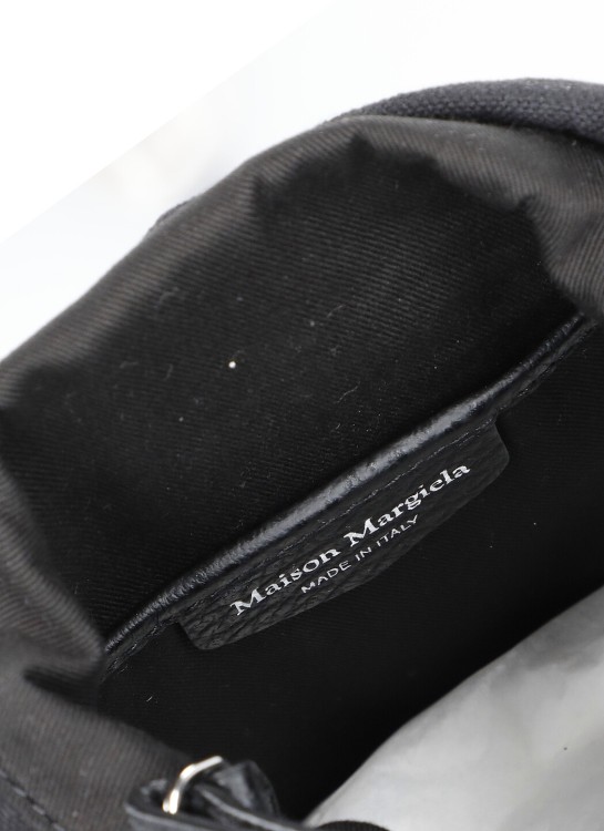Shop Maison Margiela Leather Bucket Bag In Black