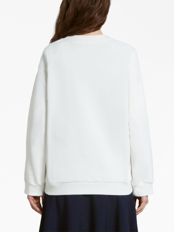 Shop Marni Heart-print Cotton Sweatshirt In White