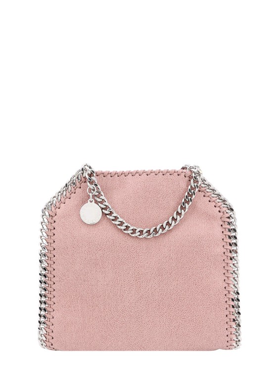 Stella Mccartney Shaggy Deer Shoulder Bag With Iconic Chain In Pink