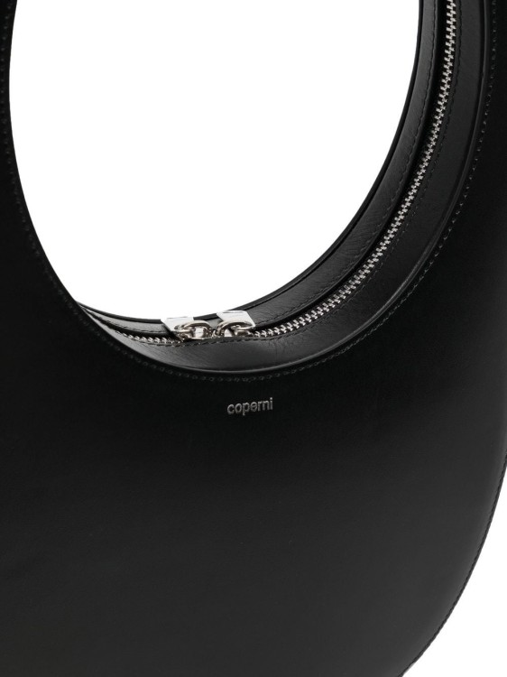 Shop Coperni Leather Shoulder Bag In Black