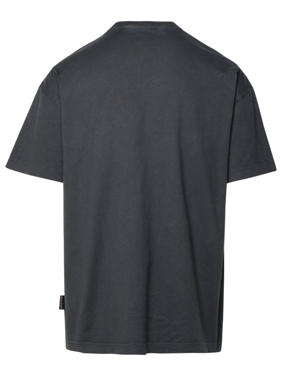 Shop Palm Angels Gray Cotton T-shirt In Black