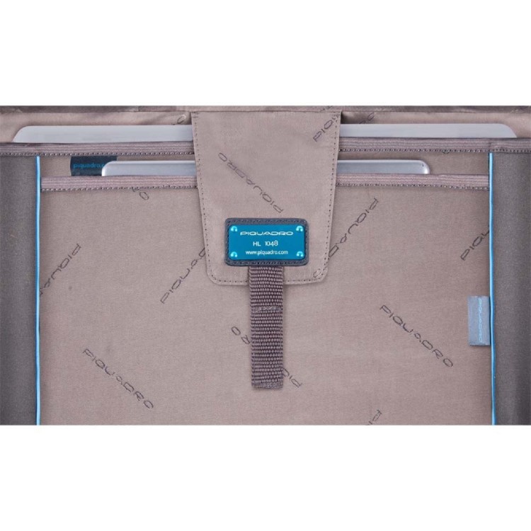 Shop Piquadro Blue Workbook Briefcase In Grey