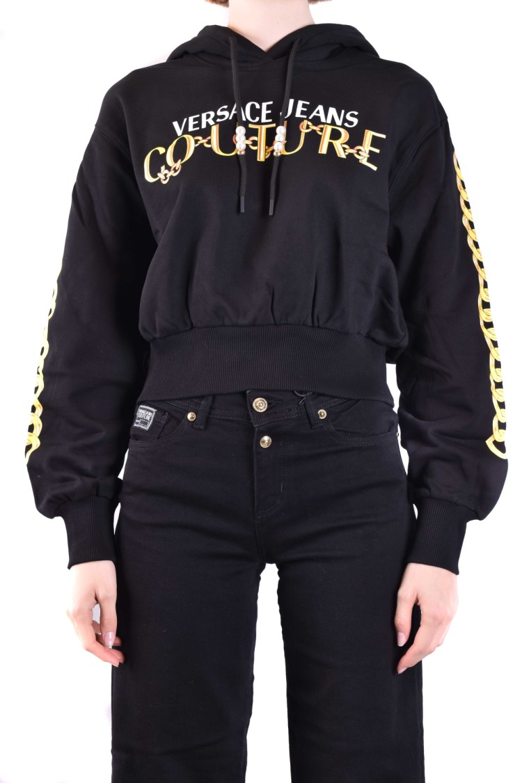 Versace Jeans Couture Sweatshirt With Logo In Black
