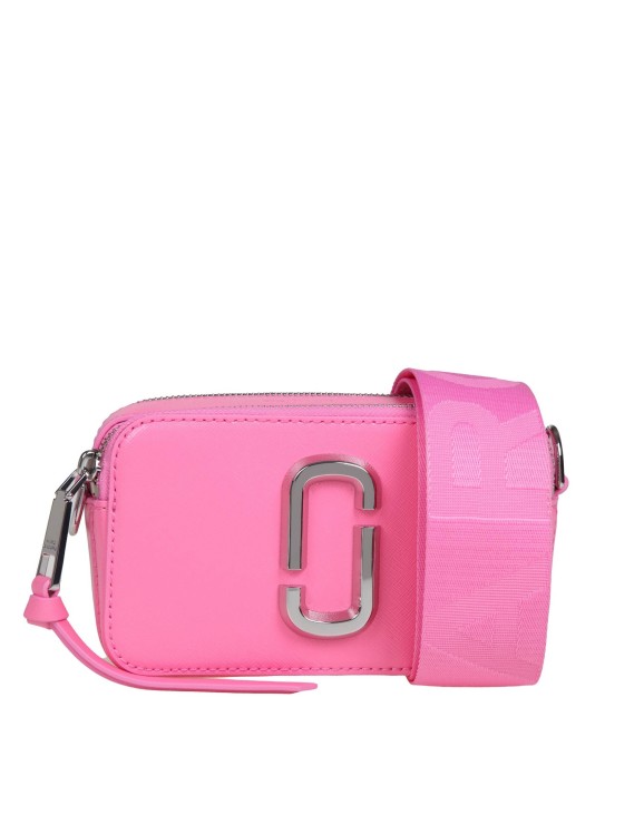 Marc Jacobs The Snapshot Leather Crossbody Bag In Pink