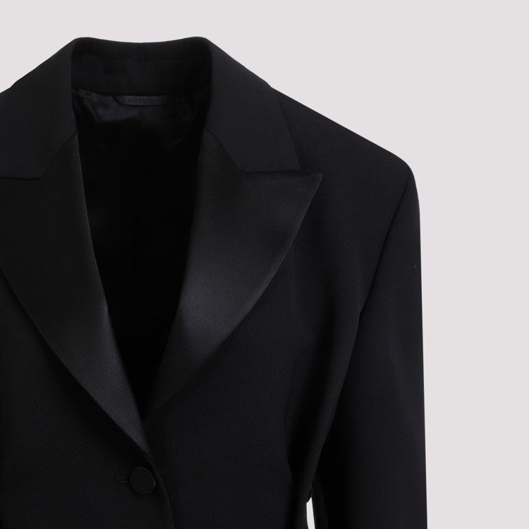 Shop Givenchy Buttoned Black Virgin Wool Jacket